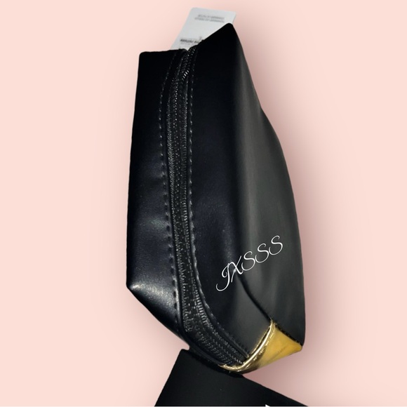 Black & Gold YSL (Yves Saint Laurent) Beauty Mini Cosmetic-Makeup Bag - Picture 8 of 16